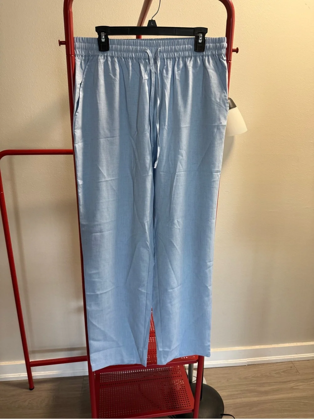 Men's Light Blue Drawstring Lounge Jogger Pants